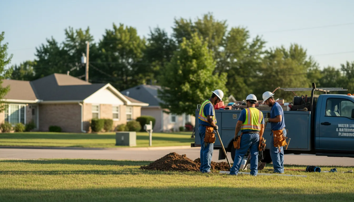 Residential water line and bathroom plumbing service in Waverly, TN